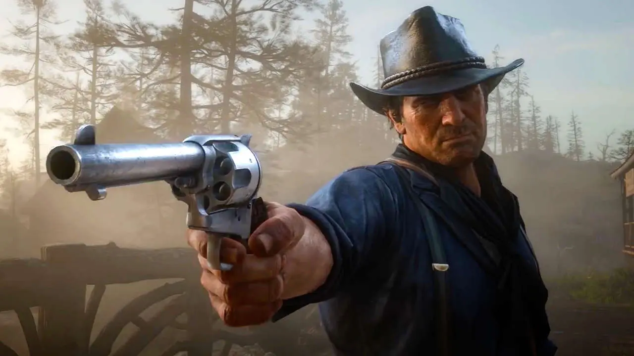 ковбой с пистолетом в Red Dead Redemption 2
