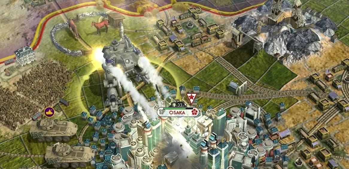 японский город Осака в Sid Meier's Civilization 5