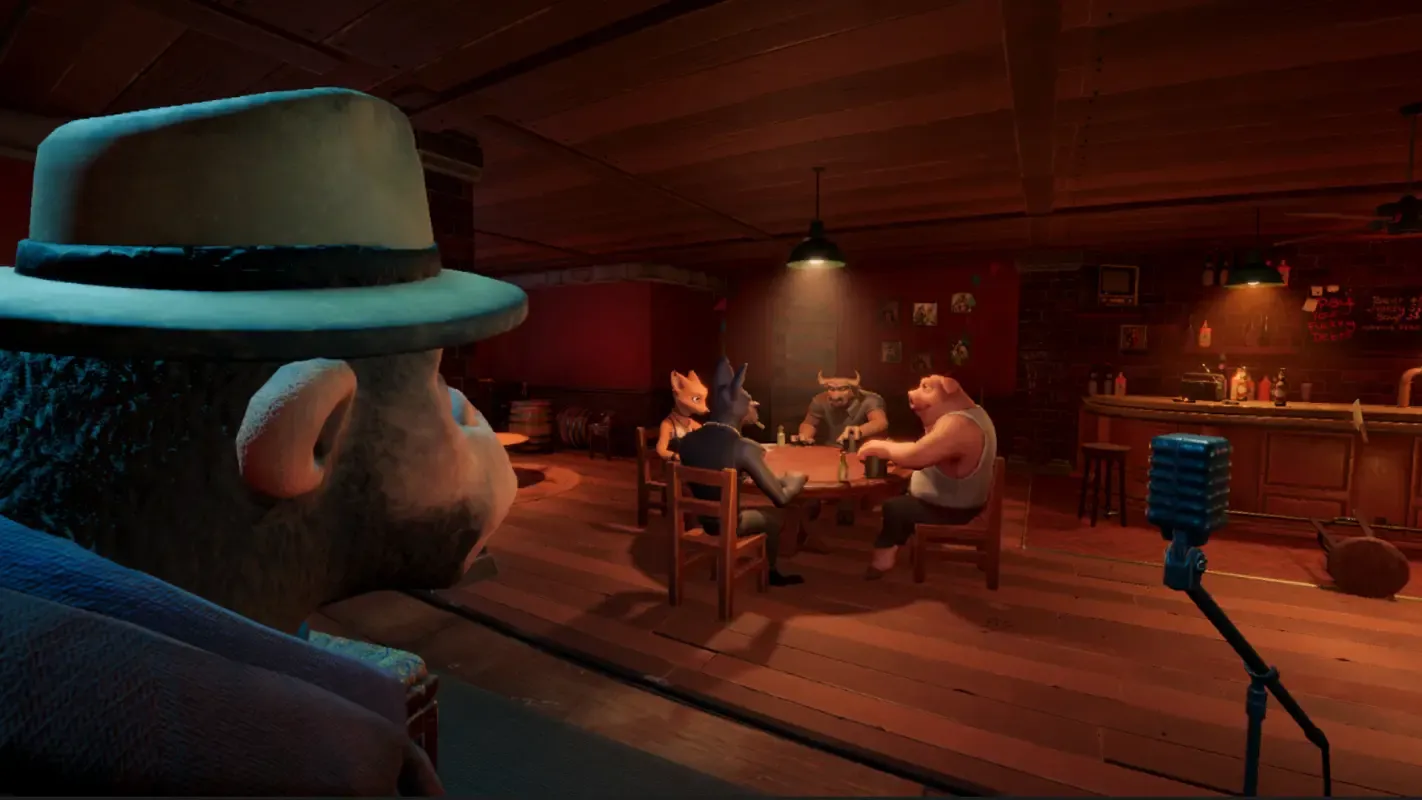 обезьяна поет в кабаке Liar's Bar