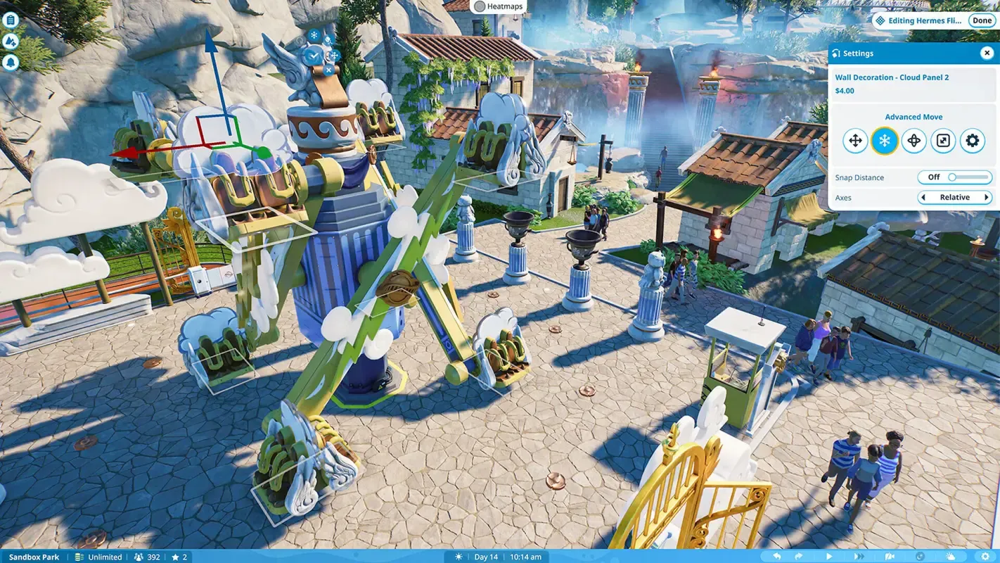 обустройство нового аттракциона в Planet Coaster 2
