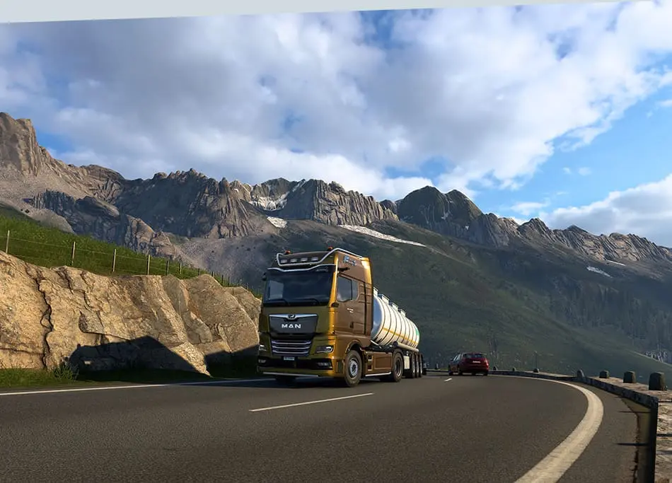 MAN на дороге в Euro Truck Simulator 2