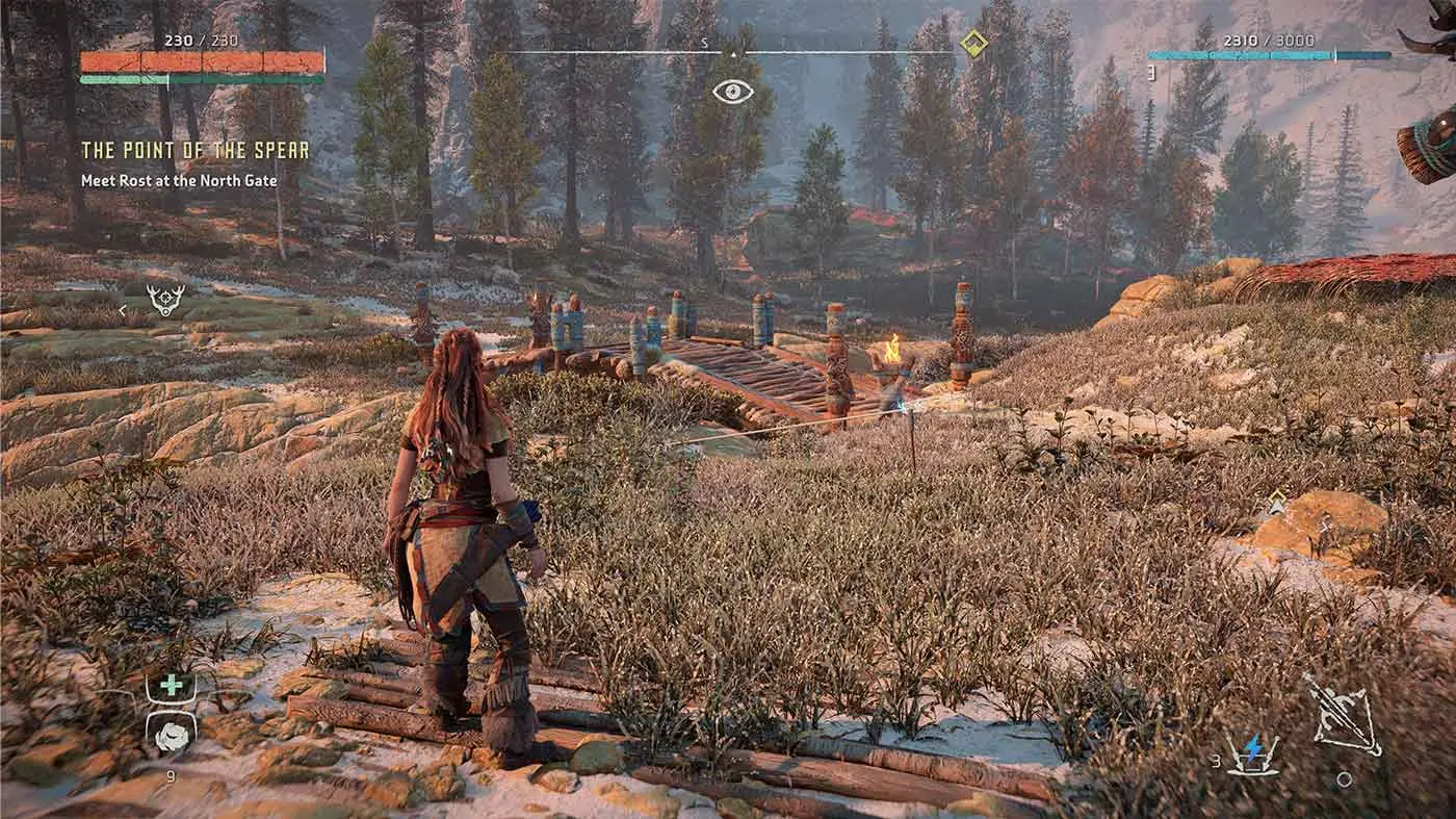 героиня в лесу в Horizon Zero Dawn Remastered