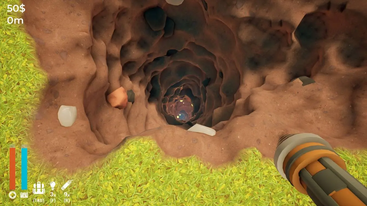 глубокая яма в A Game About Digging A Hole