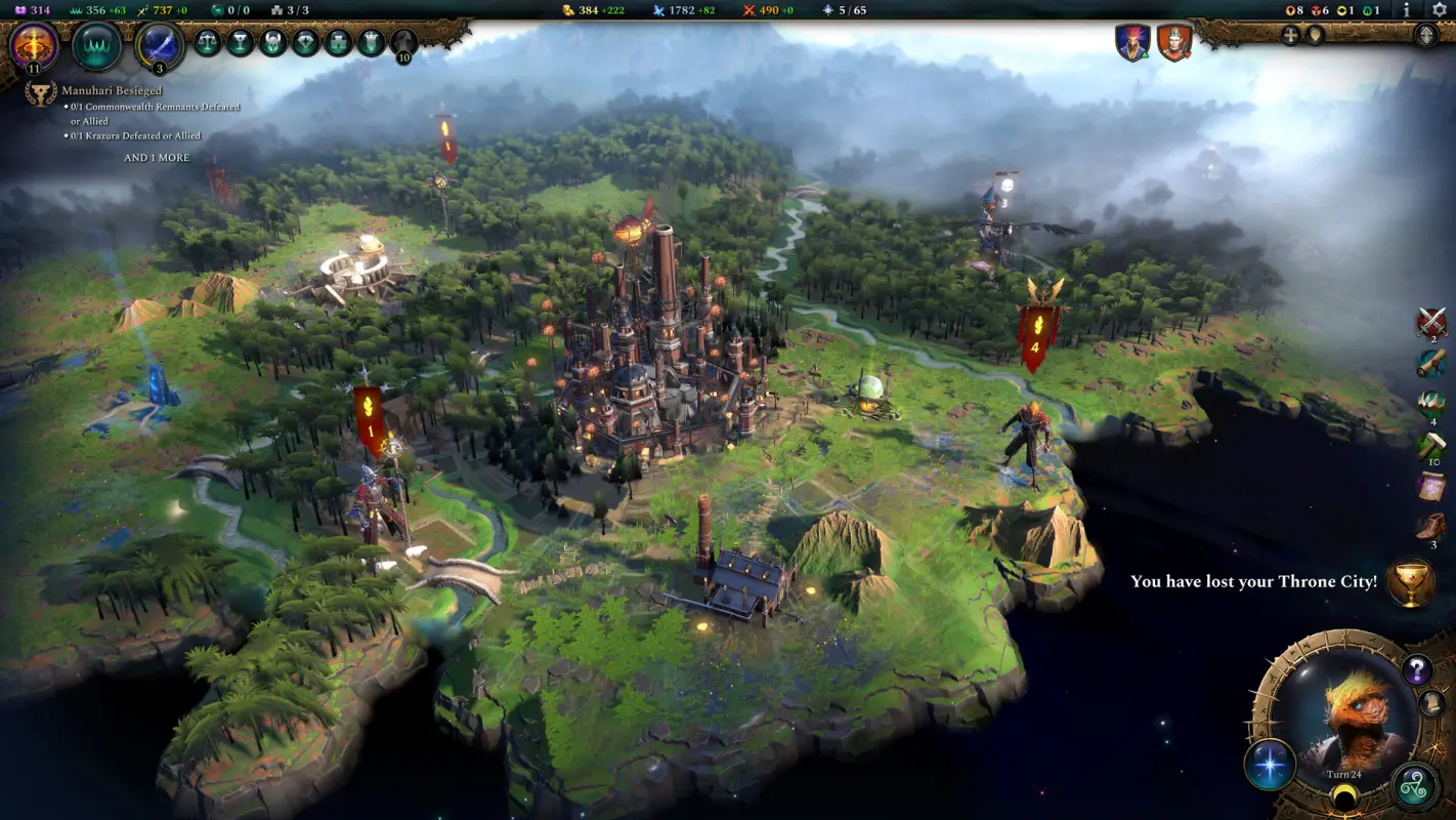карта в лесу в Age of Wonders 4