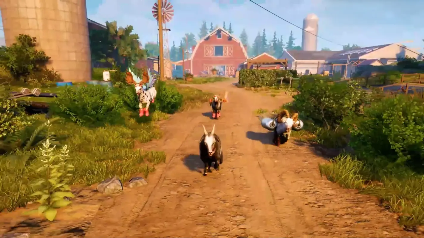 персонажи идут в бой Goat Simulator 3
