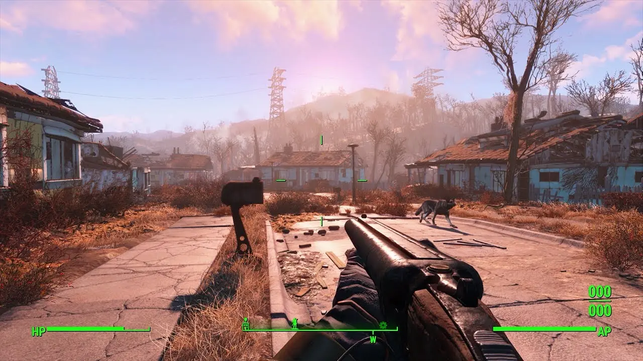 герой с дробовиком в Fallout 4
