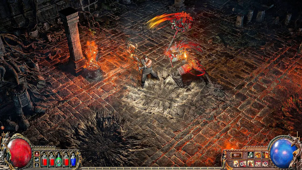 эпическое сражение с соперником в Path of Exile 2
