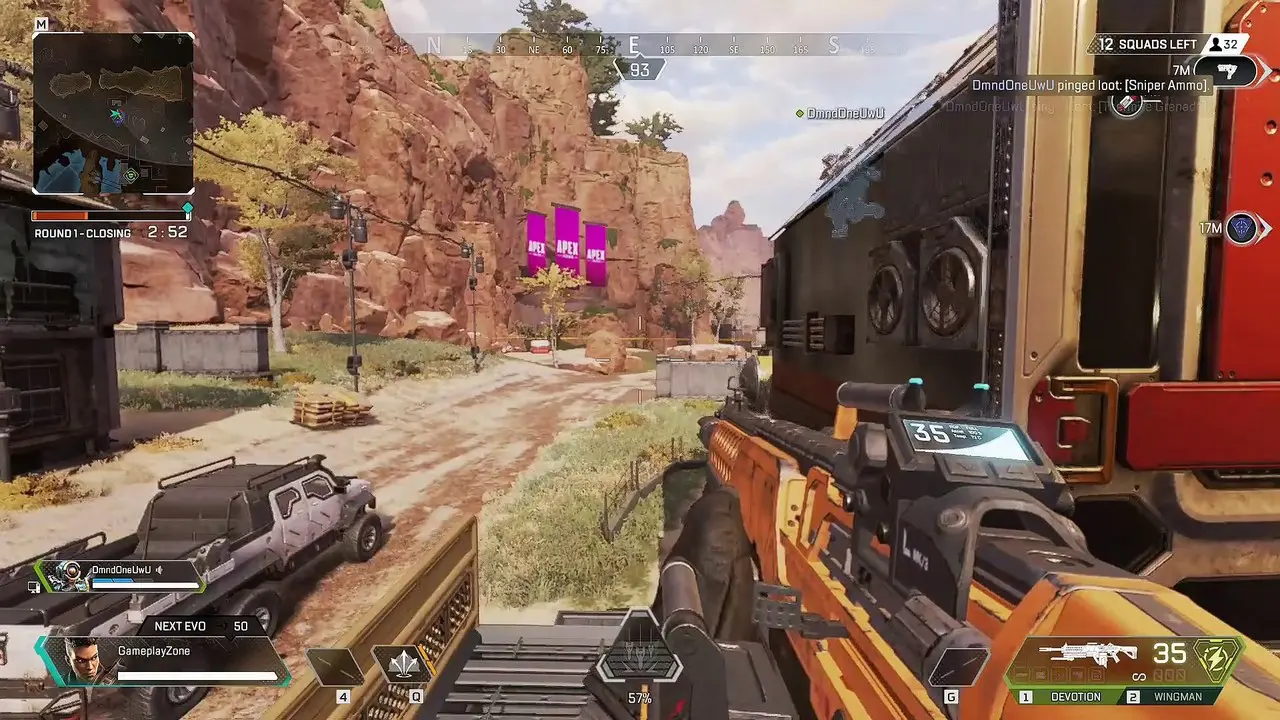 стреляет из пикапа в Apex Legends