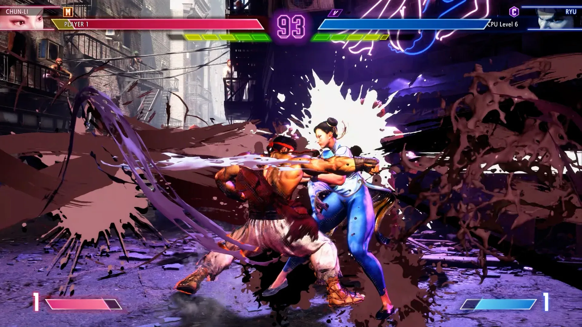 бой с компьютером в Street Fighter 6