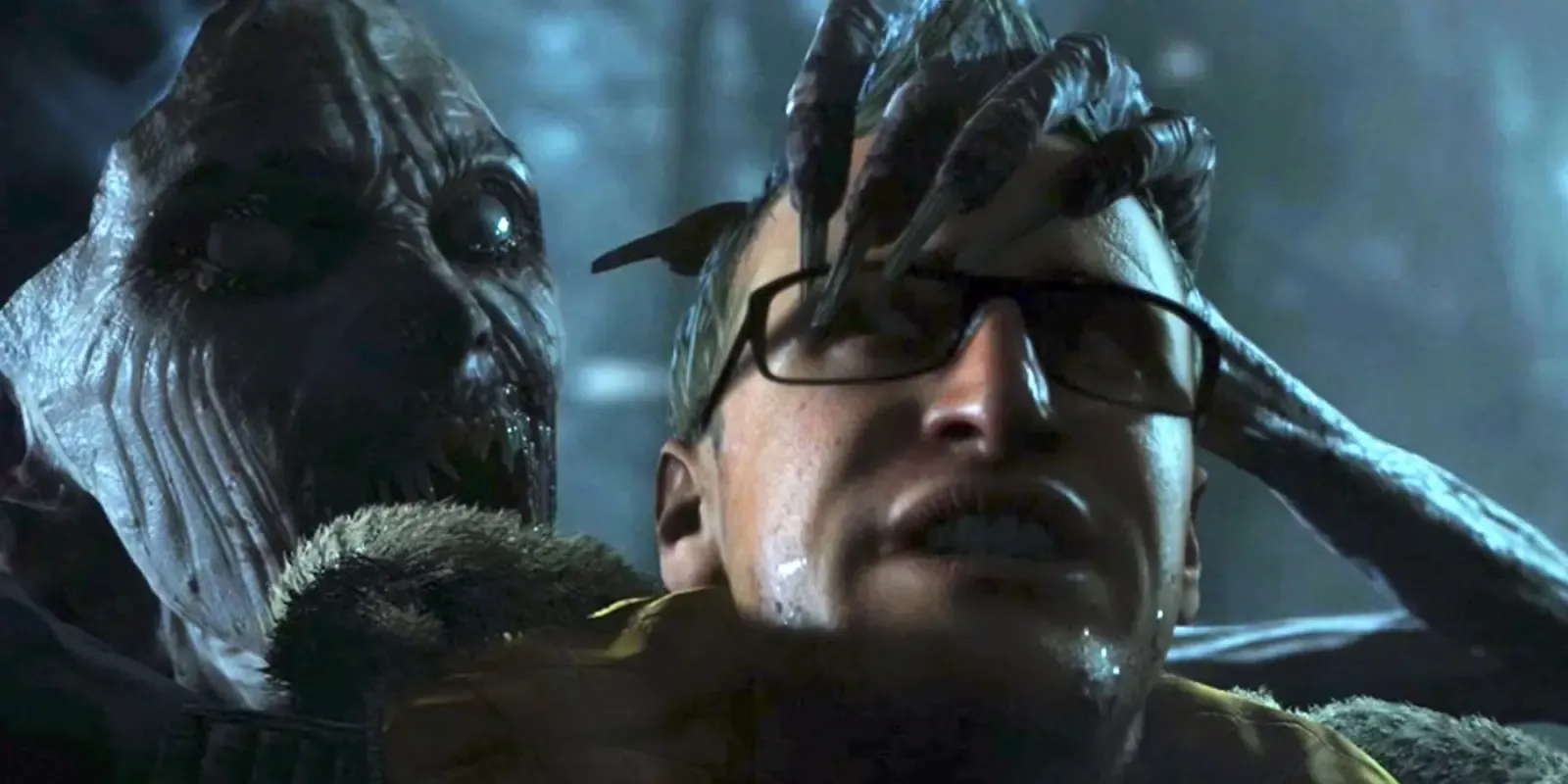 монстр держит за голову героя в Until Dawn
