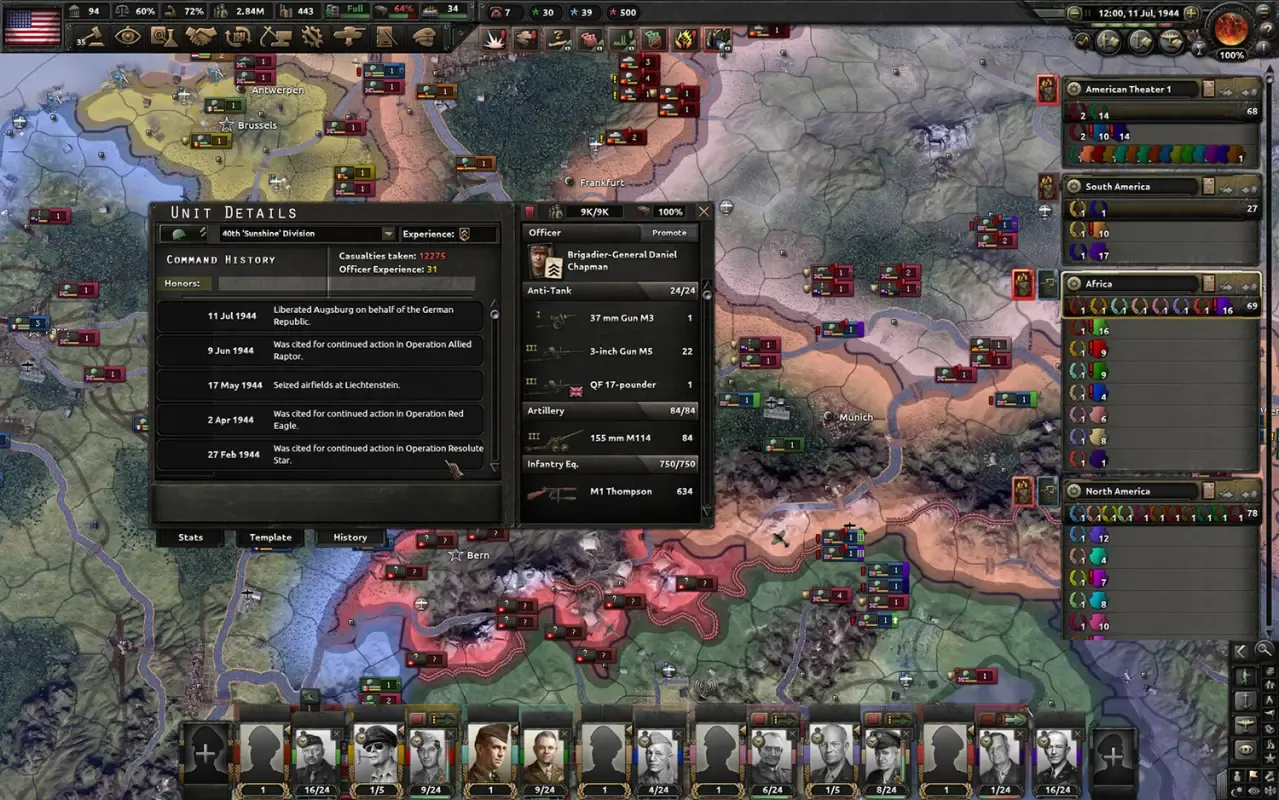 выбор командира в Hearts of Iron IV