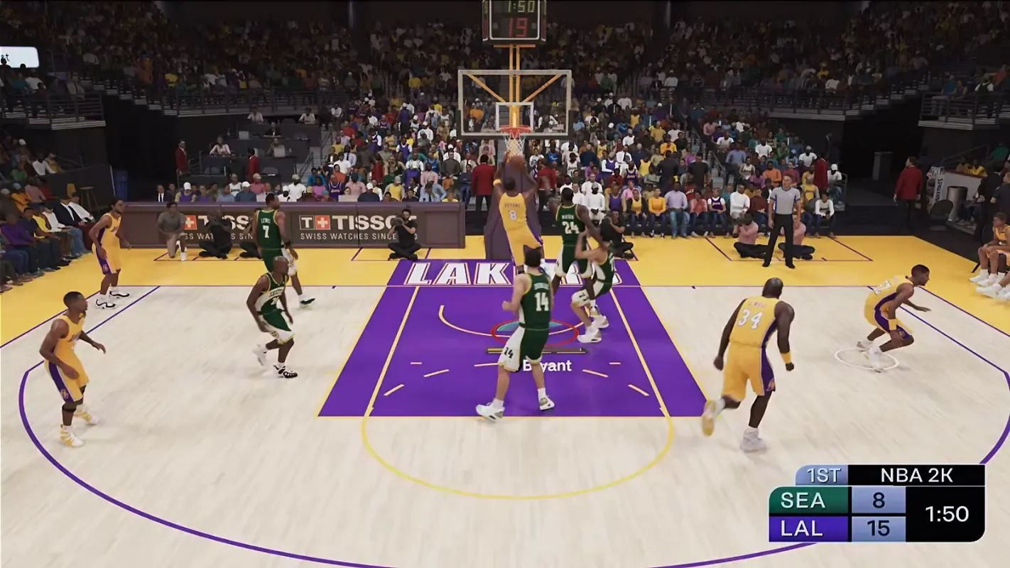 мяч в корзине в NBA 2K24