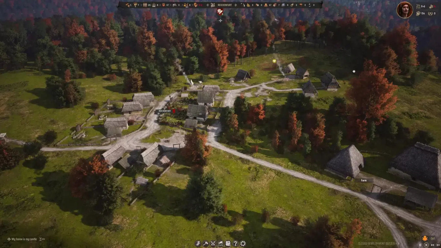 маленькая деревня в Manor Lords