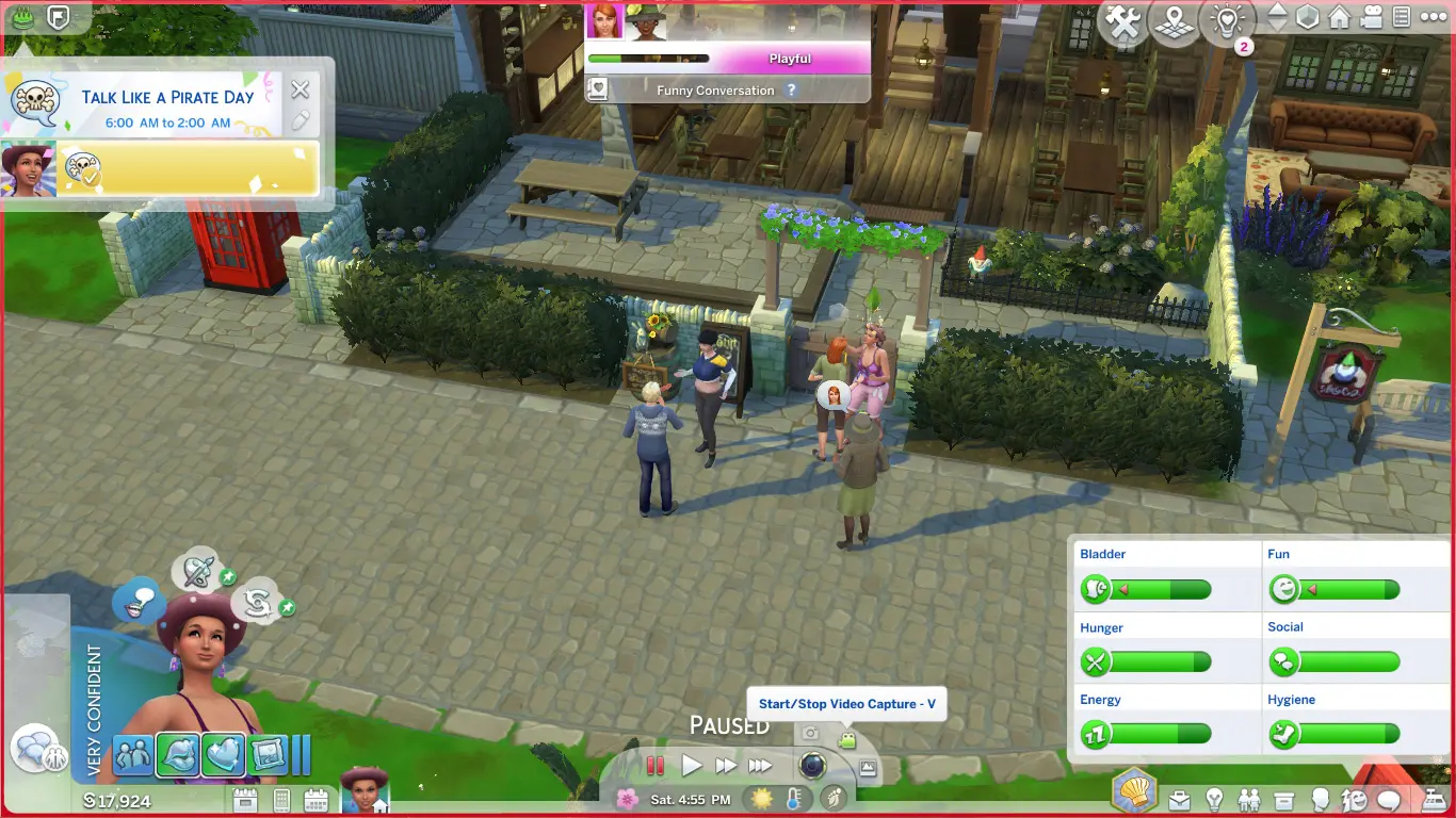 беседа на улице в The Sims 4