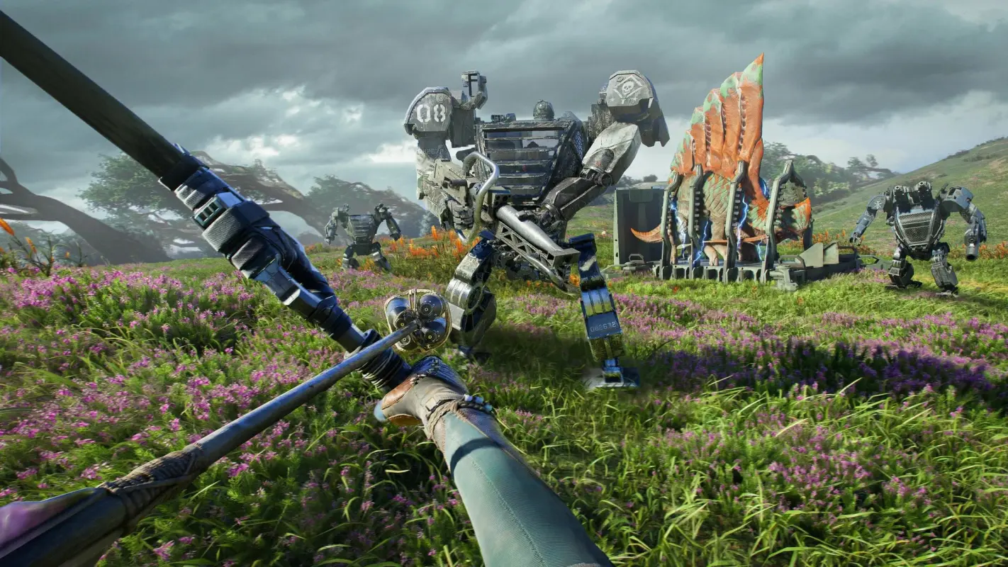 бой с роботами в Avatar: Frontiers of Pandora