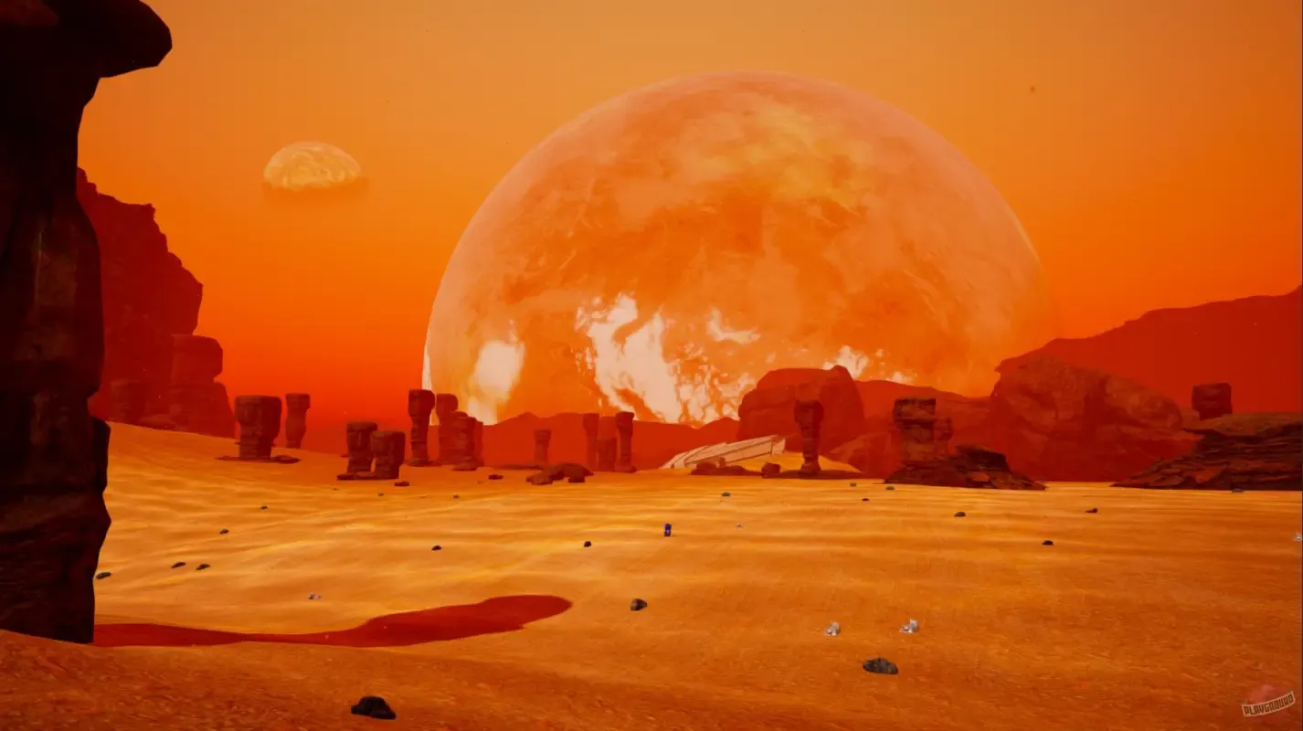 красная пустыня на планете в The Planet Crafter