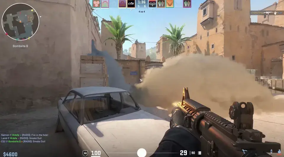 сработала дымовая шашка в Counter-Strike 2
