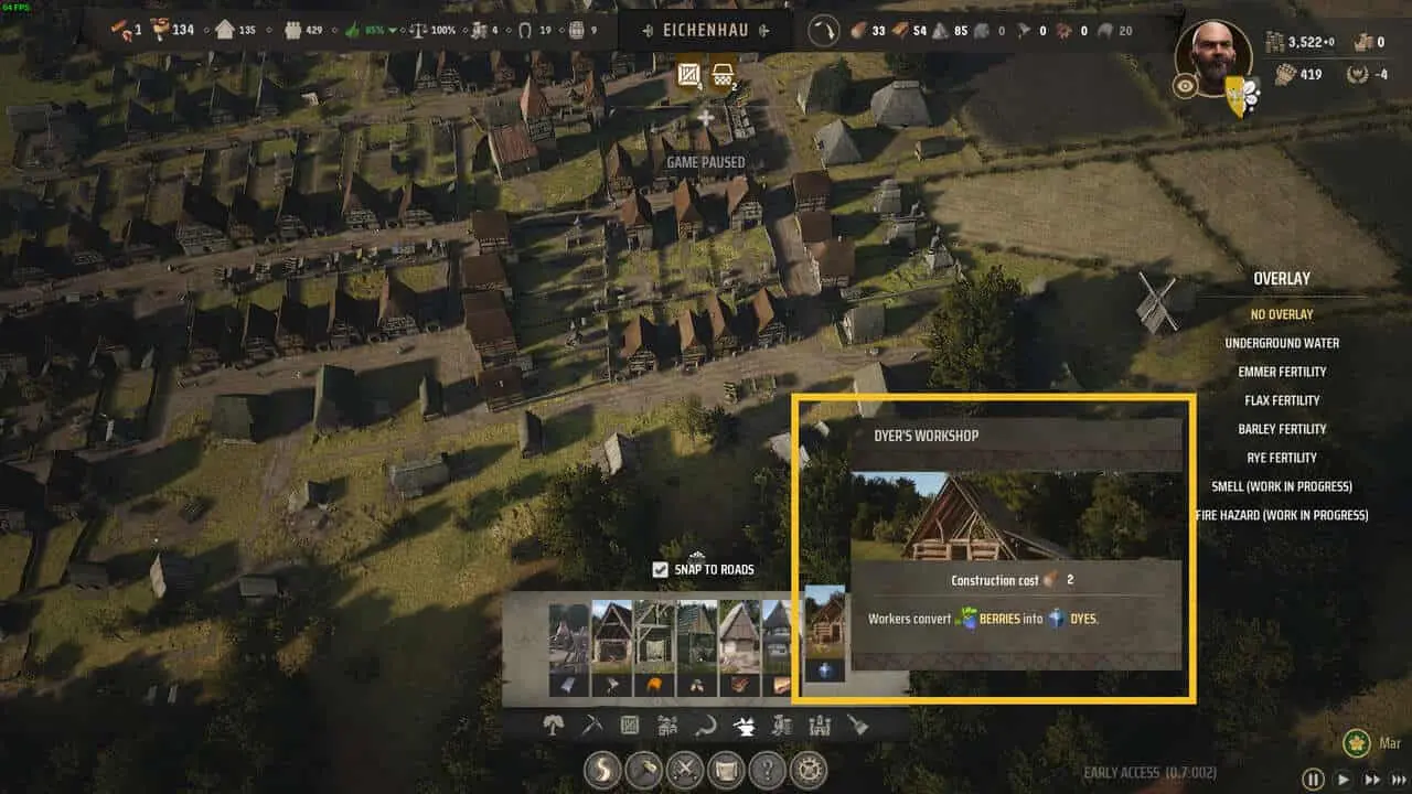 выбор дома для строительства в Manor Lords