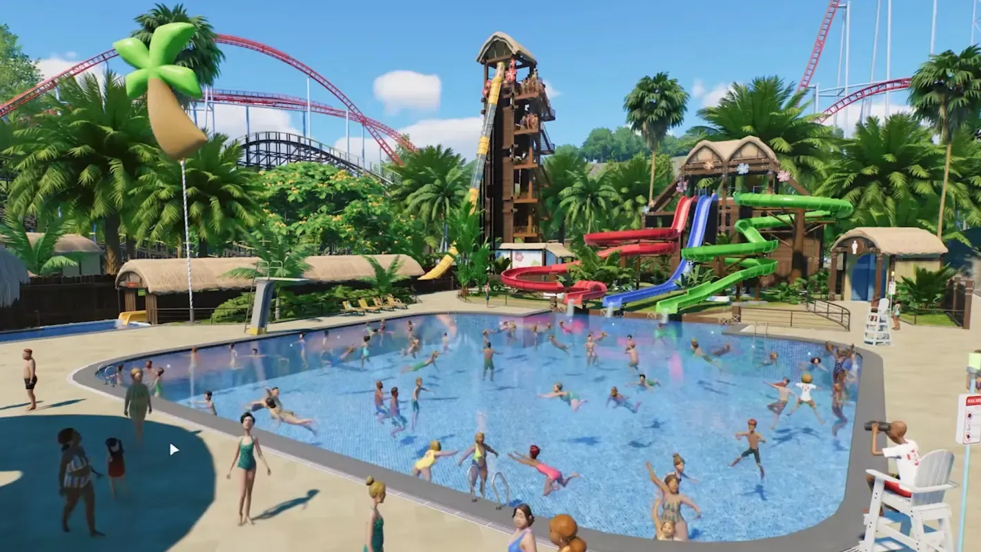 большой бассейн в Planet Coaster 2