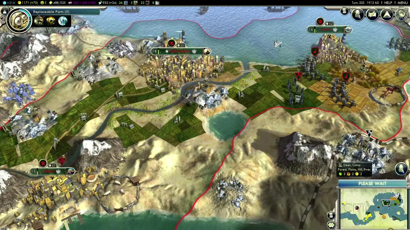 строительство нового города в Sid Meier's Civilization 5