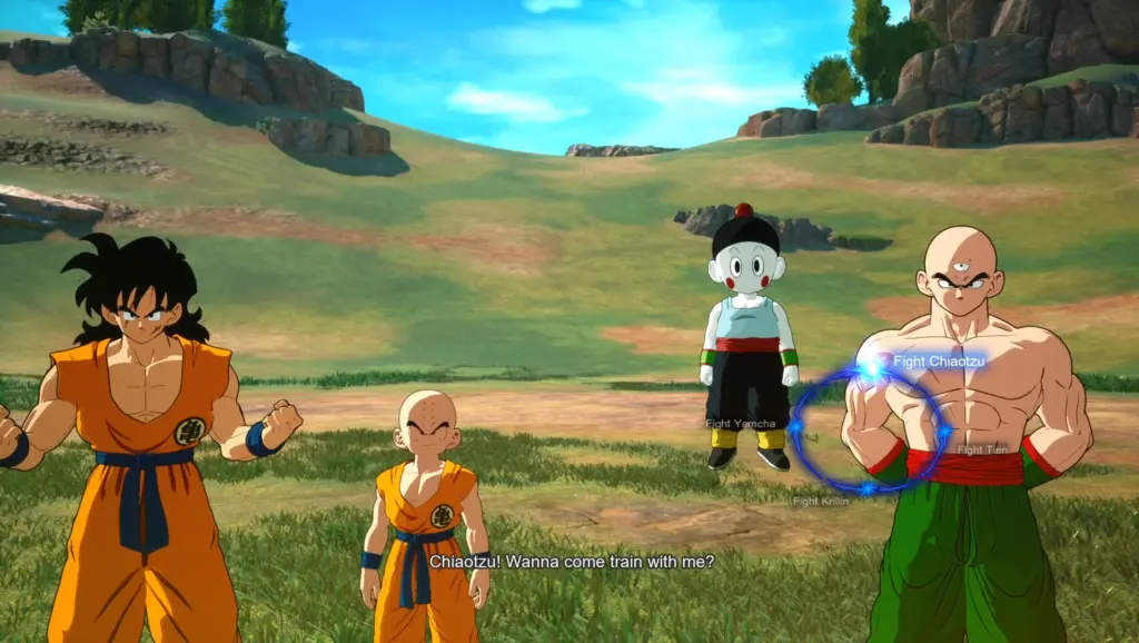 встреча героев в DRAGON BALL: Sparking! ZERO