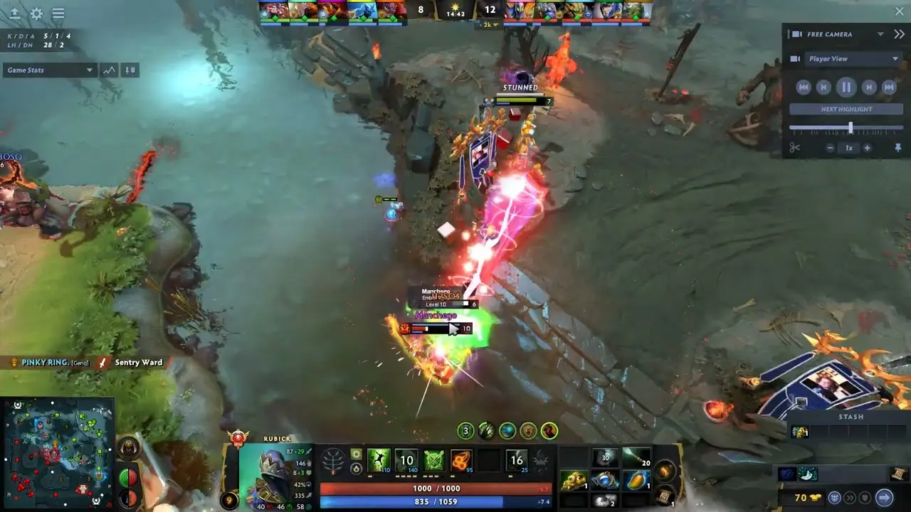 эпичный бой в Dota 2
