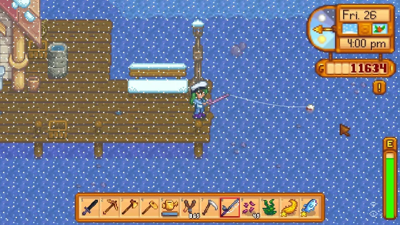 ловля рыбы в Stardew Valley