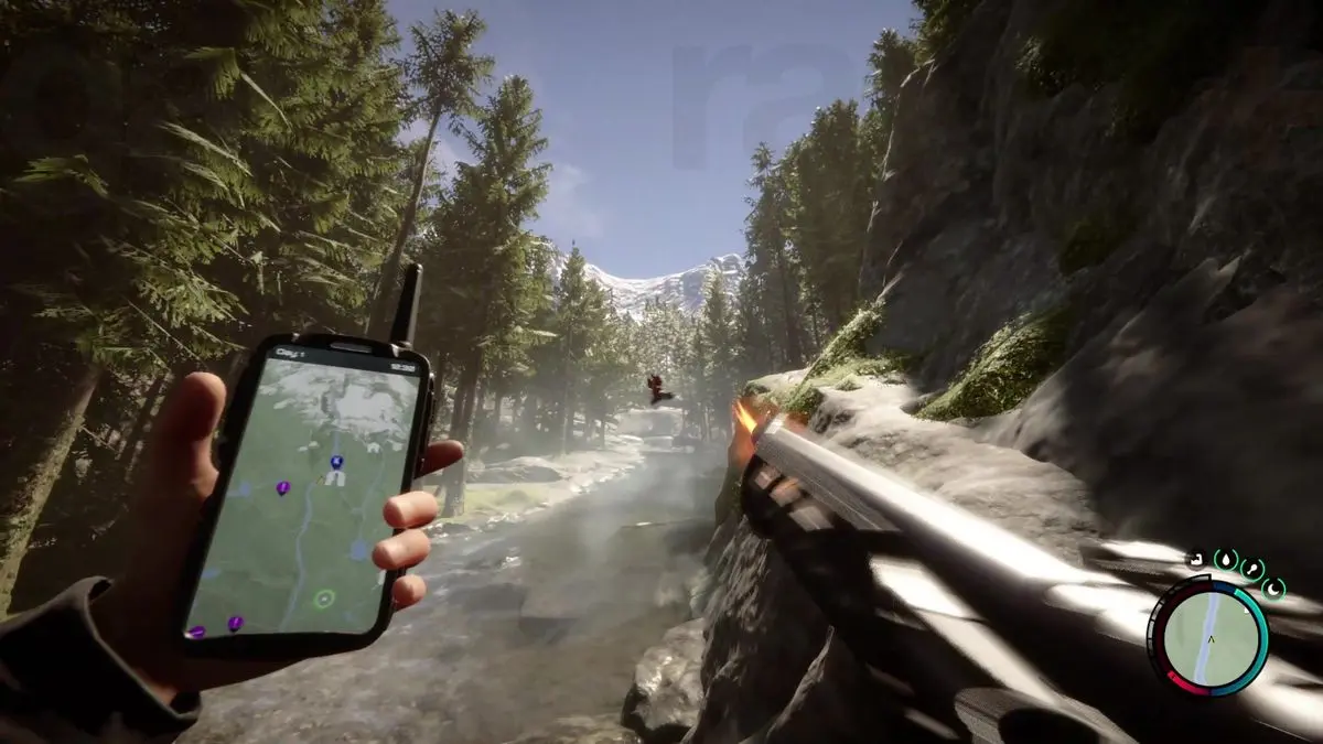 смартфон укажет путь в Sons Of The Forest