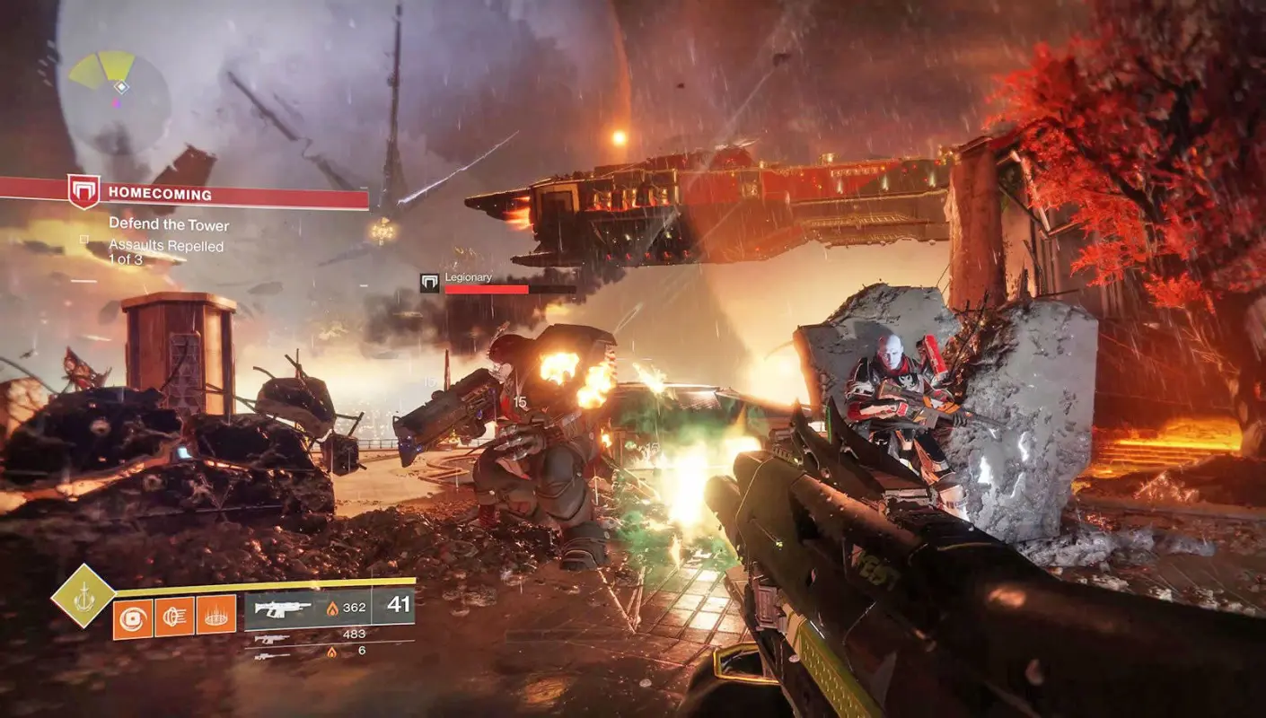 красивая эпичная битва в Destiny 2