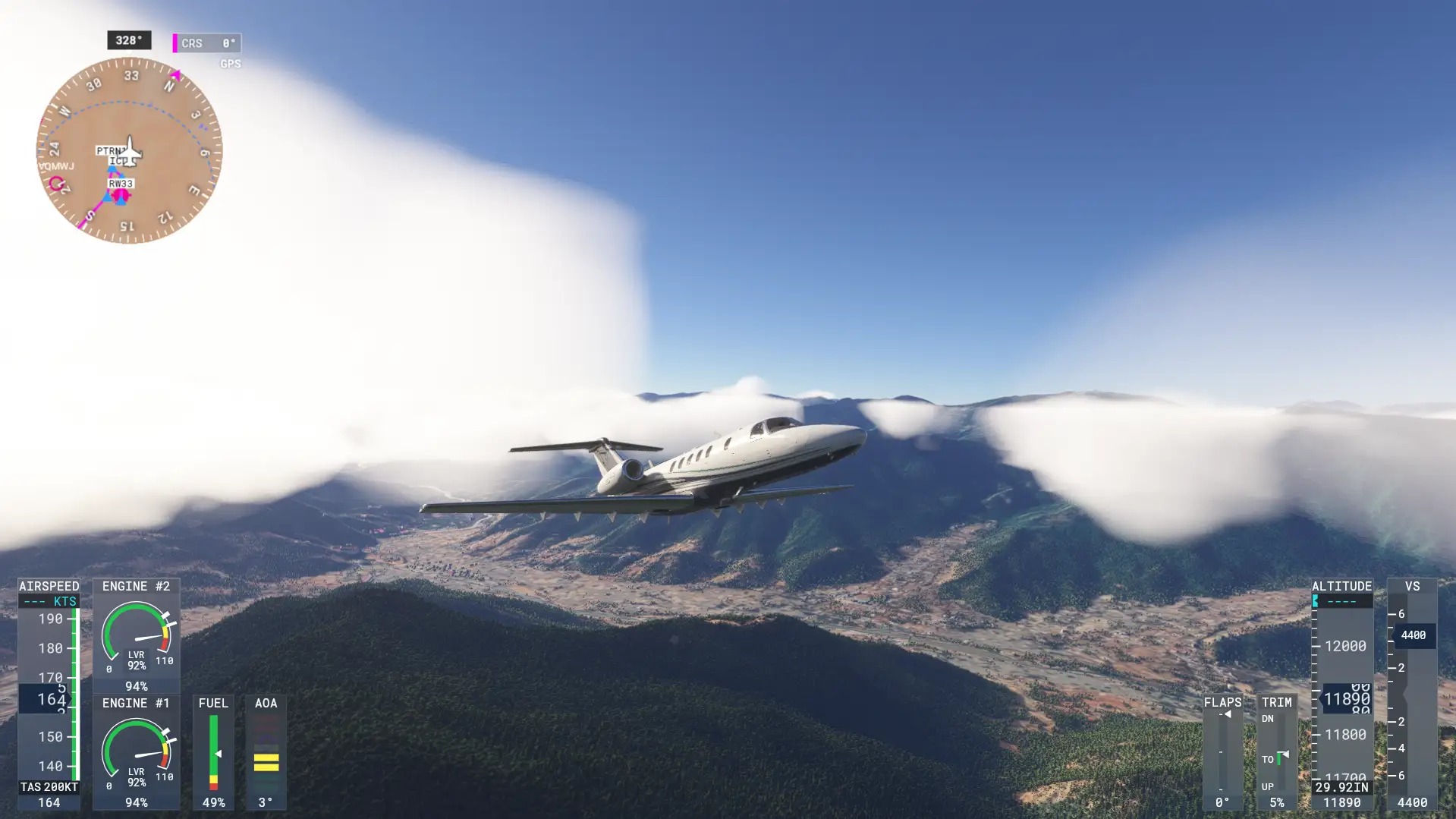 красивый полет в Microsoft Flight Simulator 2024 геймплей