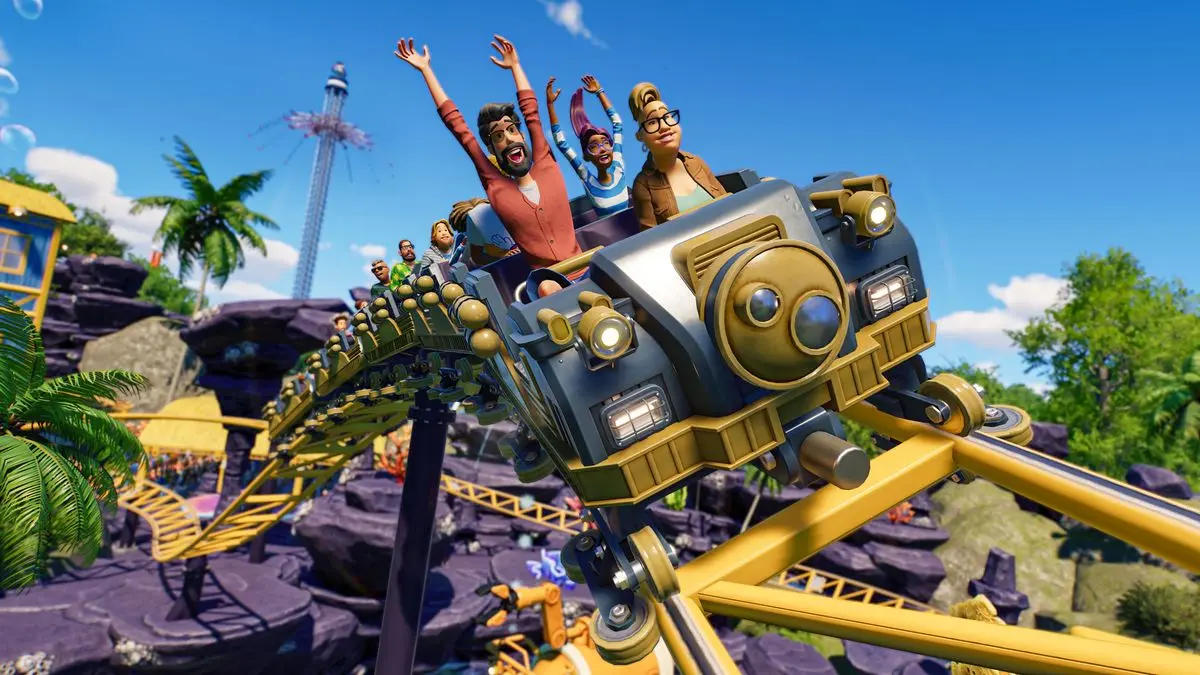 веселая американская горка в Planet Coaster 2