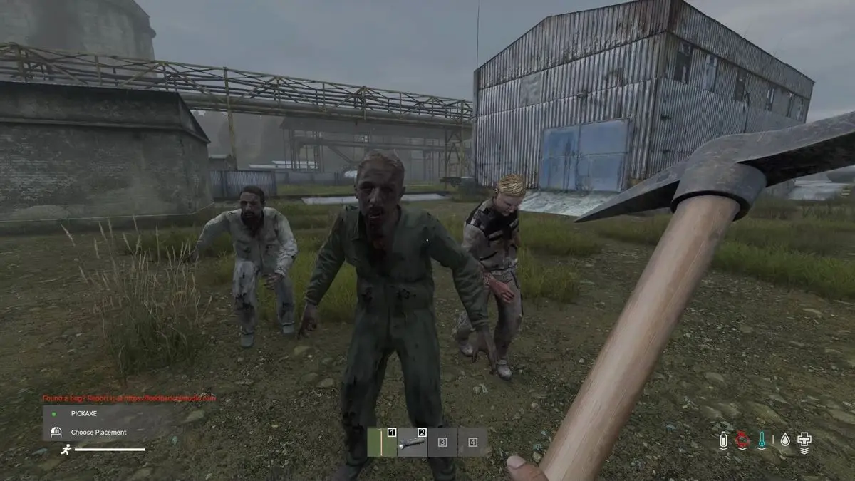 кирка поможет победить зомби в DayZ