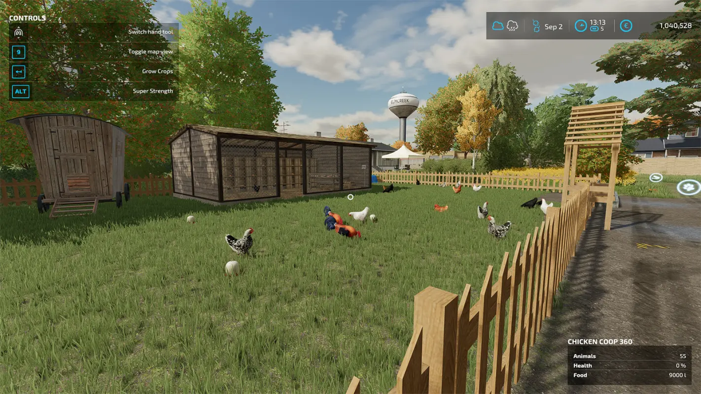 разведение куриц в Farming Simulator 22
