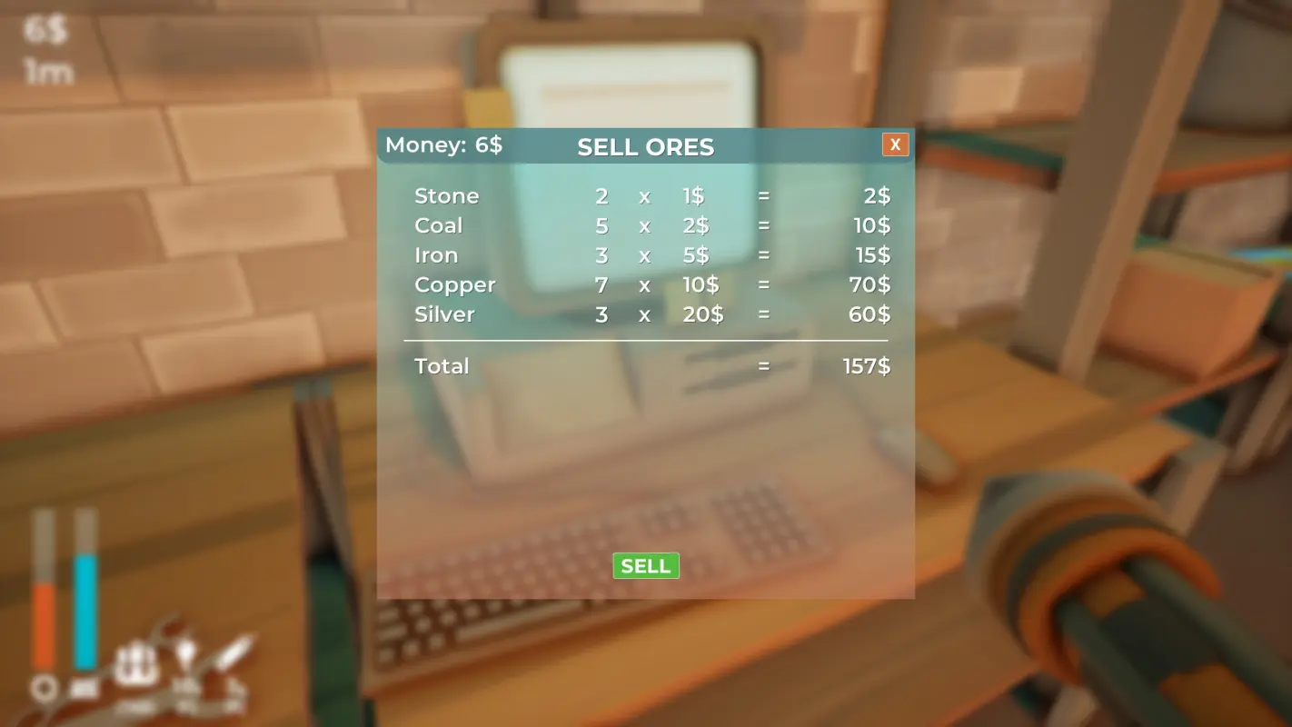 продажа руды в A Game About Digging A Hole