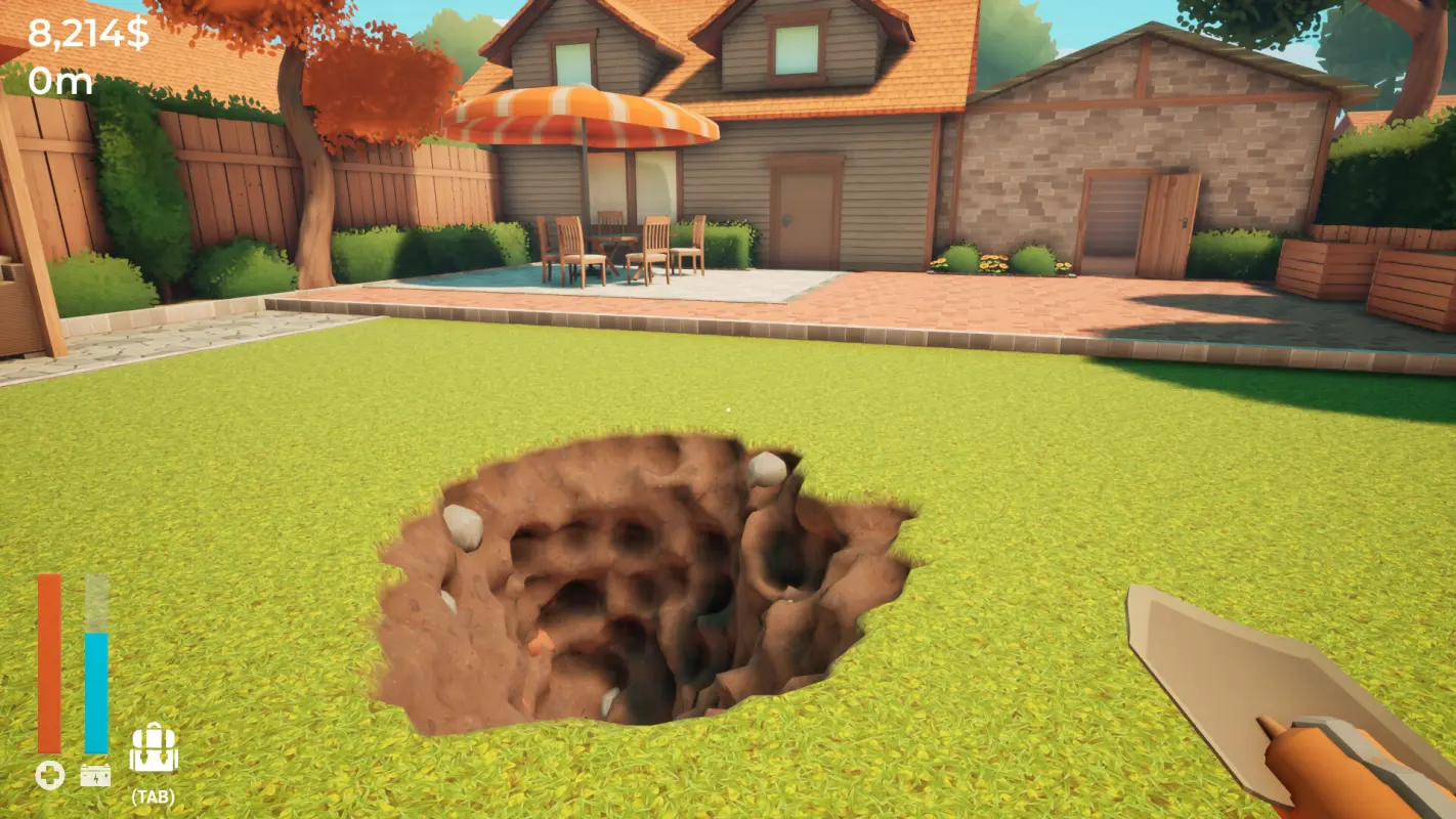 маленькая ямка в A Game About Digging A Hole