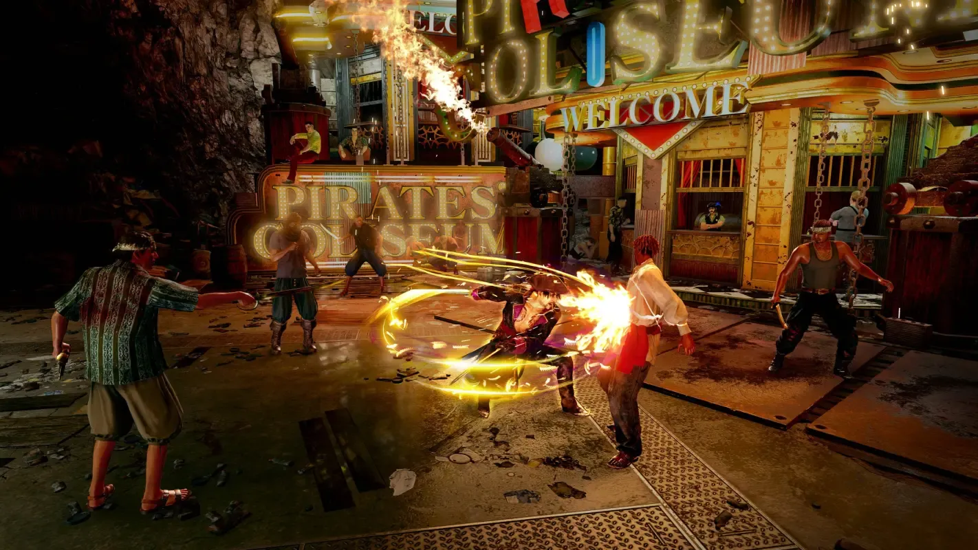 жестокая драка в Like a Dragon: Pirate Yakuza in Hawaii