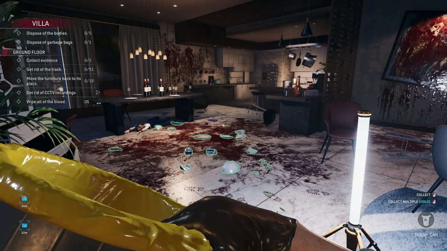 поиск улик в Crime Scene Cleaner