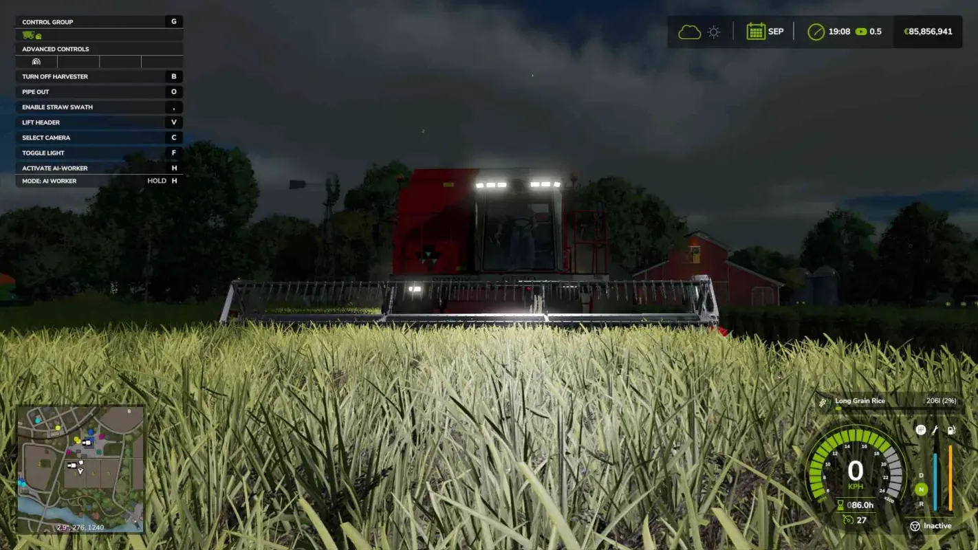 работать можно и ночью в Farming Simulator 25