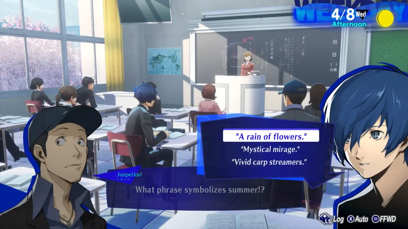 общение в школе Persona 3 Reload