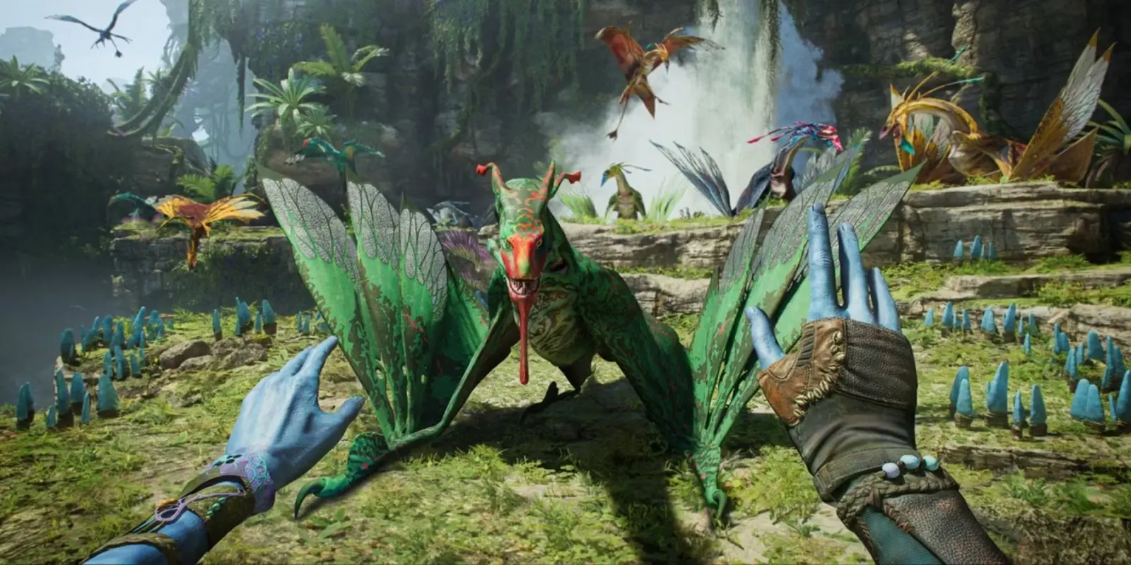 встреча с летающим драконом в Avatar: Frontiers of Pandora