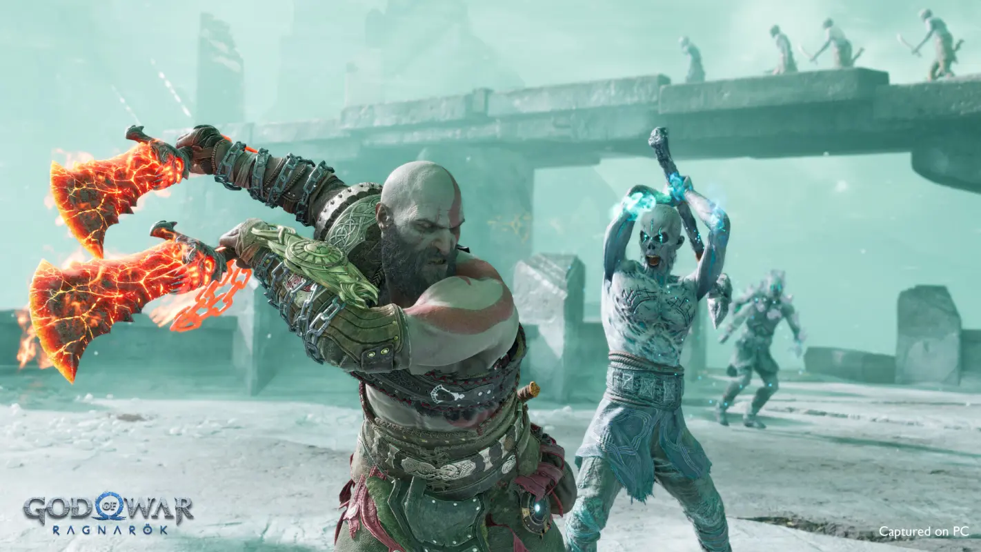 Кратос против мумий в God of War: Ragnarok