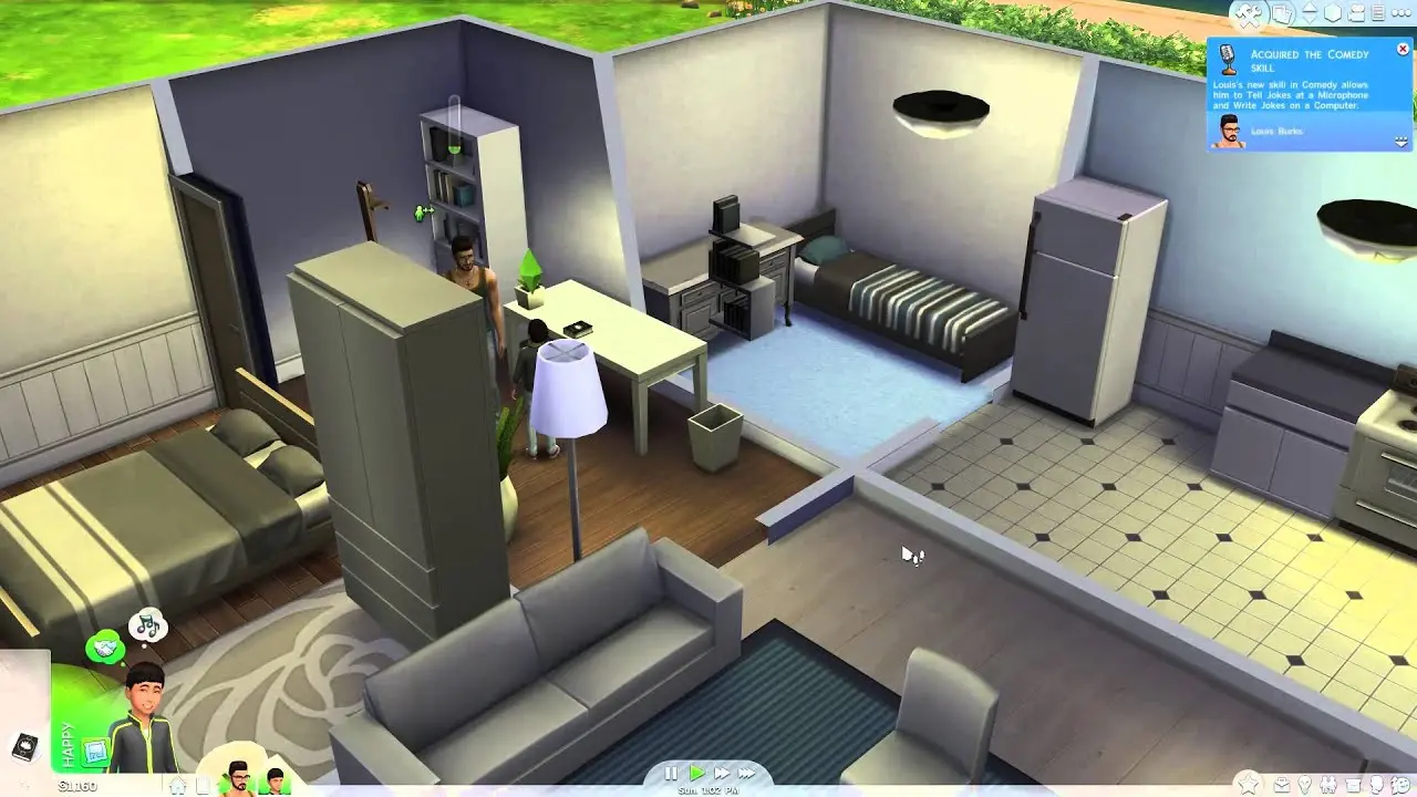 обустроенная квартира в The Sims 4
