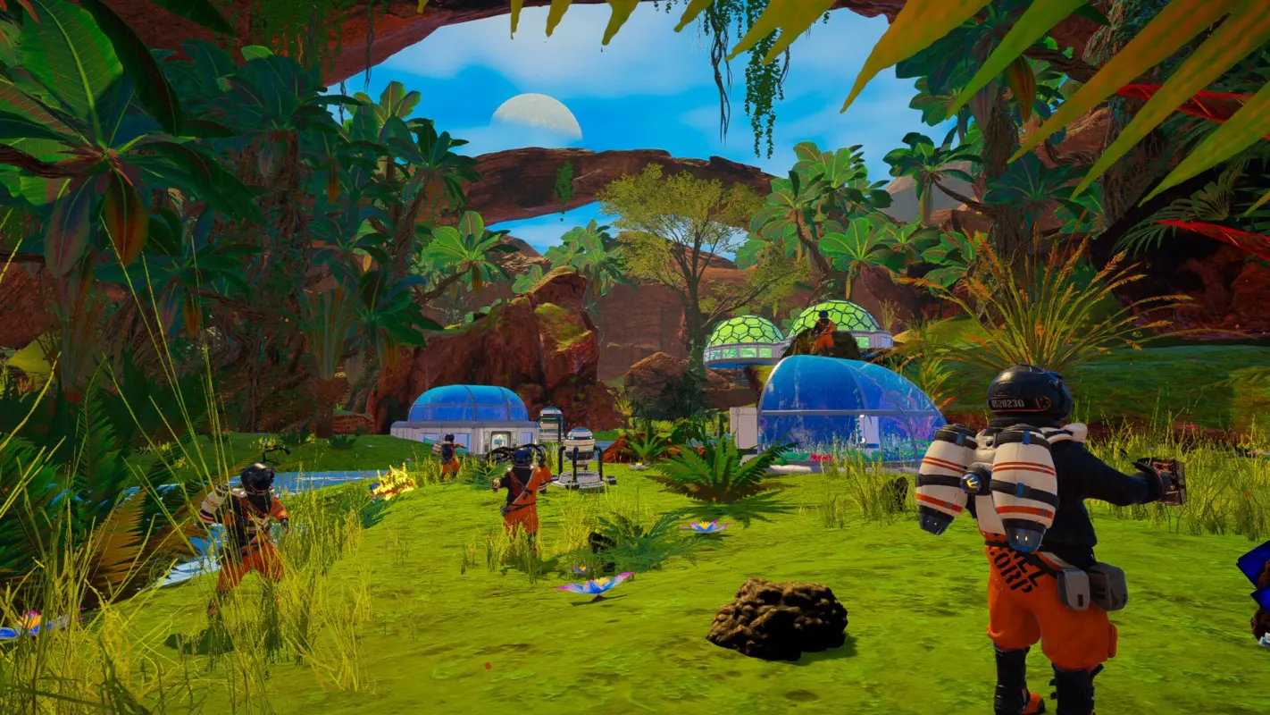 персонажи работают на планете в The Planet Crafter