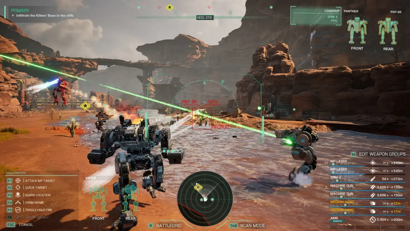 эпичное сражение роботов в MechWarrior 5: Clans