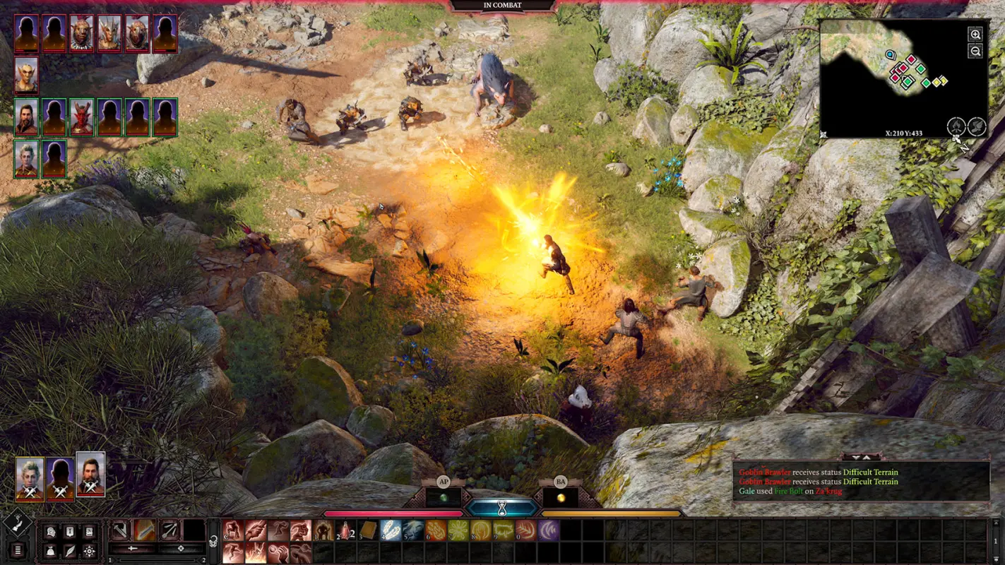 бой в горах в Baldur's Gate 3
