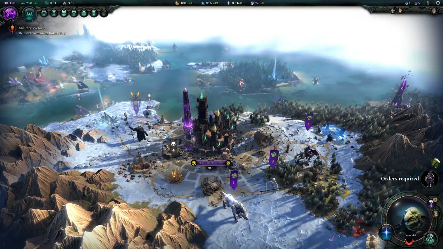 карта на леднике в Age of Wonders 4
