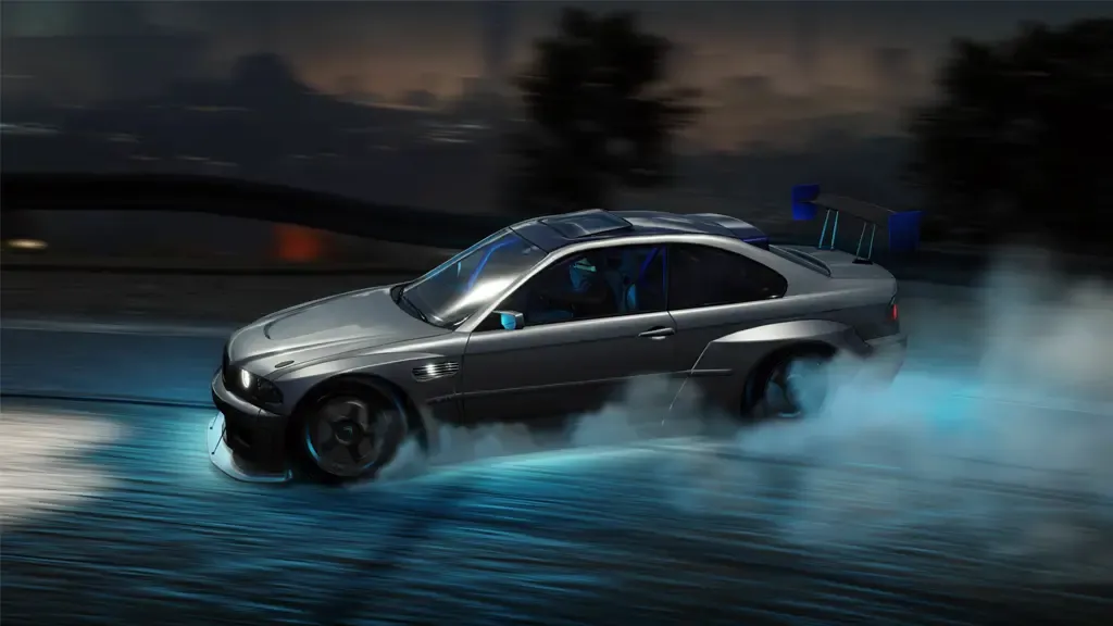 спортивная БМВ уходит на дрифт CarX Street
