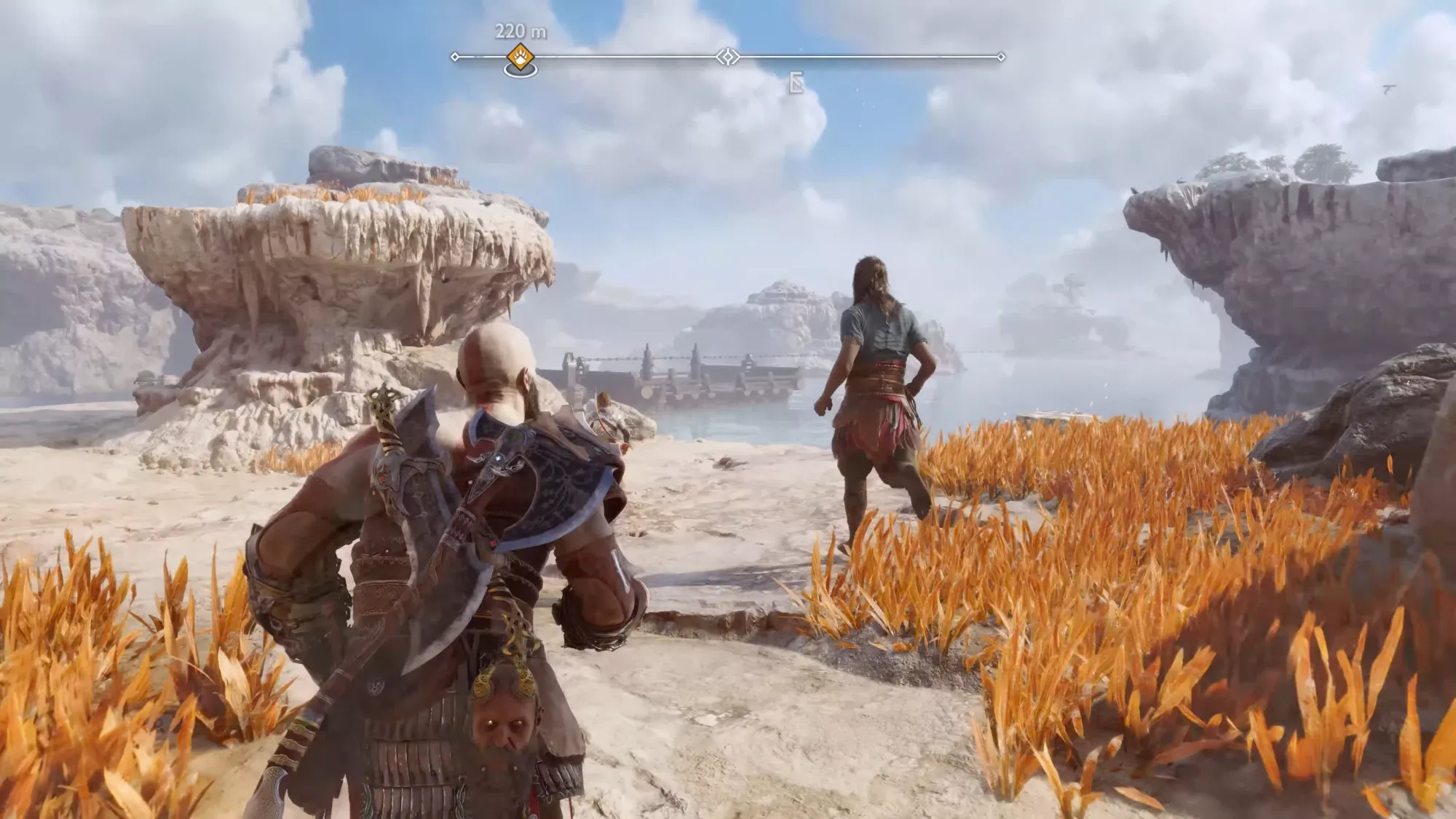 встреча на берегу в God of War: Ragnarok