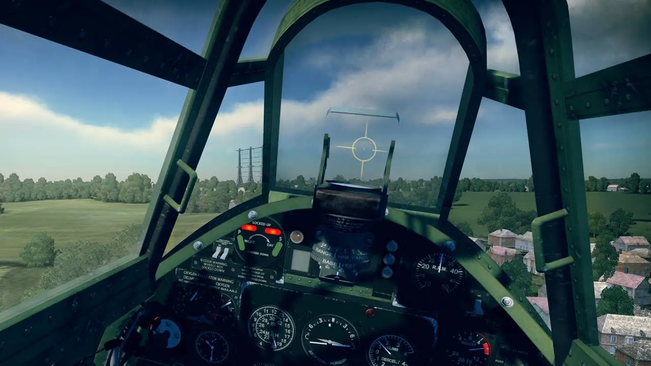 вид из кабины пилота истребителя в War Thunder