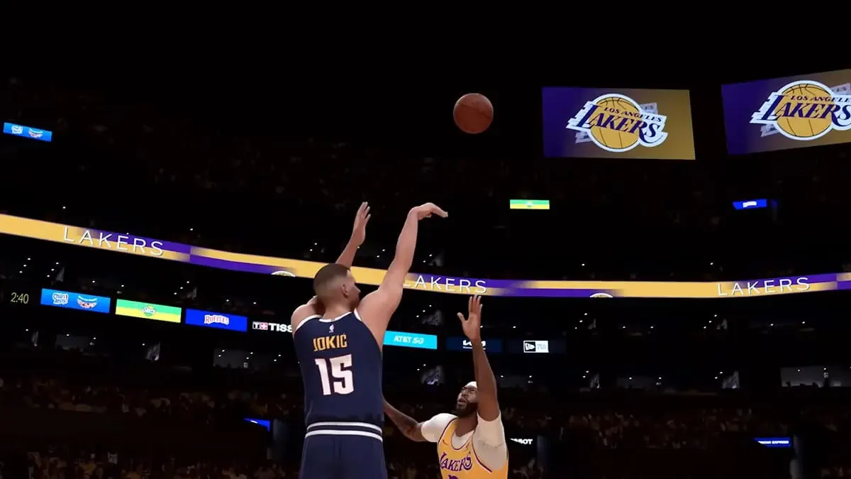 успешный бросок в NBA 2K24